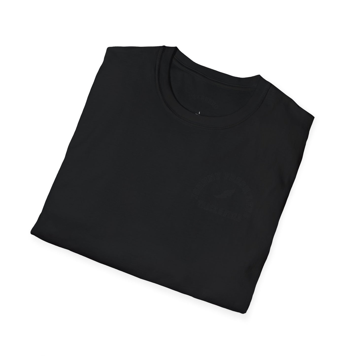 Track & Field T-Shirt — “Johnny Fresh Legs” Retro Winged Shoe Athletic Tee
